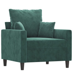 Fauteuil Vert foncé 60 cm Velours