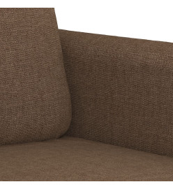 Ensemble de canapés 2 pcs avec coussins Marron Tissu