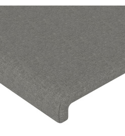 Tête de lit avec oreilles Gris foncé 103x23x78/88 cm Tissu