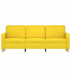 Canapé à 3 places Jaune clair 180 cm Tissu