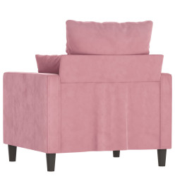 Fauteuil Rose 60 cm Velours