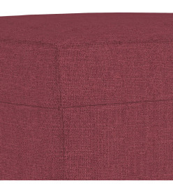 Ensemble de canapés 3 pcs avec coussins rouge bordeaux tissu