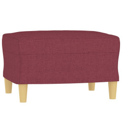 Ensemble de canapés 4 pcs avec coussins rouge bordeaux tissu