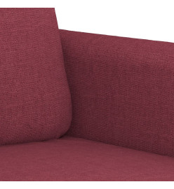 Ensemble de canapés 4 pcs avec coussins rouge bordeaux tissu