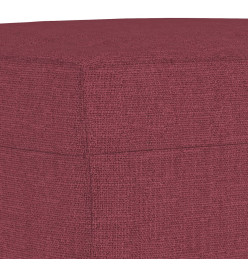 Ensemble de canapés 4 pcs avec coussins rouge bordeaux tissu