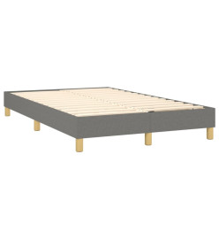 Sommier à ressorts de lit Gris foncé 120x200 cm Tissu