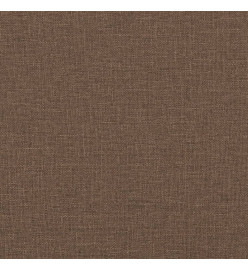 Canapé 3 places avec oreillers décoratifs marron 180 cm tissu