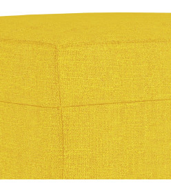 Ensemble de canapés 3 pcs avec coussins Jaune clair Tissu