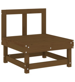 Canapés centraux de jardin 2 pcs marron miel bois de pin solide