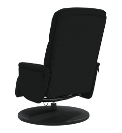 Fauteuil inclinable de massage avec repose-pied noir velours