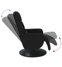 Fauteuil inclinable de massage avec repose-pied noir velours