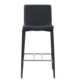 Tabourets de bar lot de 4 noir similicuir