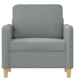 Fauteuil Gris clair 60 cm Tissu