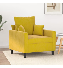 Fauteuil Jaune 60 cm Velours