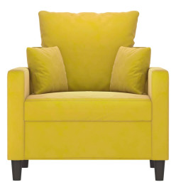 Fauteuil Jaune 60 cm Velours