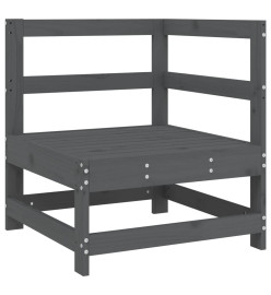 Salon de jardin 8 pcs Gris Bois de pin massif