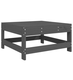 Salon de jardin 8 pcs Gris Bois de pin massif
