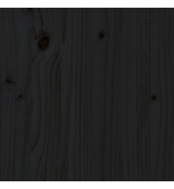 Salon de jardin 7 pcs Noir Bois de pin massif