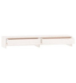 Support de moniteur Blanc 100x27x15 cm Bois de pin solide