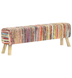 Banc 160 cm Multicolore Tissu chindi