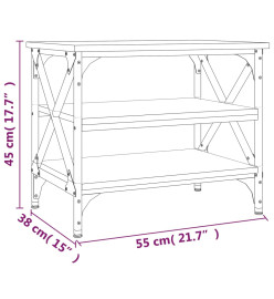 Table d'appoint Noir 55x38x45 cm Bois d'ingénierie