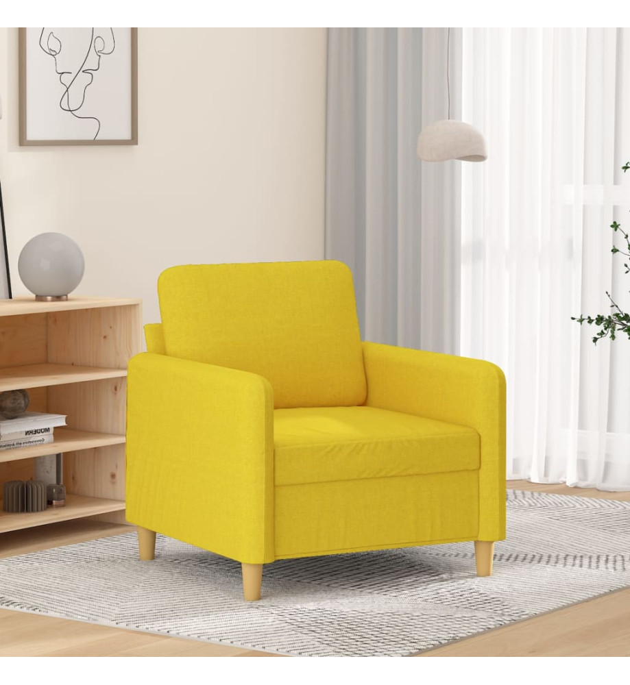 Fauteuil Jaune clair 60 cm Tissu