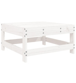 Salon de jardin 8 pcs Blanc Bois de pin massif