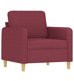 Fauteuil avec repose-pied Rouge bordeaux 60 cm Tissu