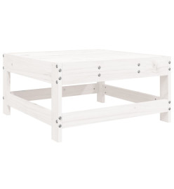 Salon de jardin 10 pcs Blanc Bois de pin massif
