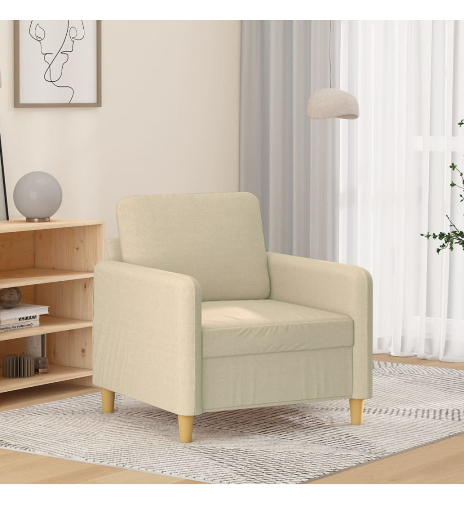 Fauteuil Crème 60 cm Tissu