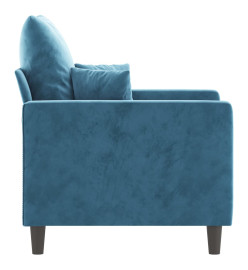 Fauteuil Bleu 60 cm Velours