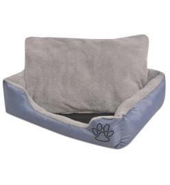 Lit pour chiens avec coussin rembourré Taille XL Gris