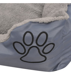 Lit pour chiens avec coussin rembourré Taille XL Gris