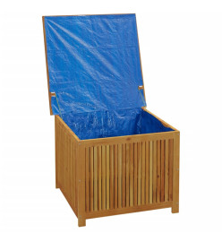 Boîte de rangement de jardin 75x75x58 cm bois massif d'acacia