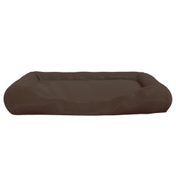 Coussin avec oreillers pour chien Marron 115x100x20 cm Tissu