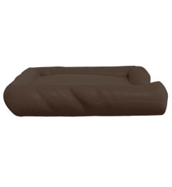 Coussin avec oreillers pour chien Marron 115x100x20 cm Tissu