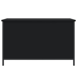 Banc de rangement noir 80x42,5x50 cm bois d'ingénierie