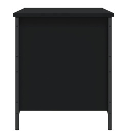 Banc de rangement noir 80x42,5x50 cm bois d'ingénierie