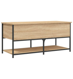 Banc de rangement chêne sonoma 100x42,5x47 cm bois d'ingénierie