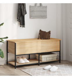 Banc de rangement chêne sonoma 100x42,5x47 cm bois d'ingénierie