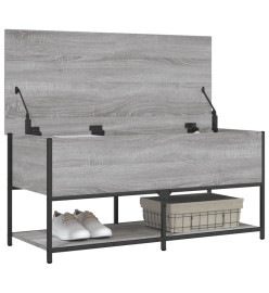 Banc de rangement sonoma gris 100x42,5x47 cm bois d'ingénierie