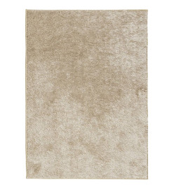 Tapis ISTAN à poils longs aspect brillant beige 200x280 cm