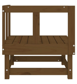 Canapés d'angle de jardin 2 pcs marron miel bois de pin solide