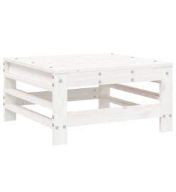 Repose-pied de jardin blanc bois de pin massif