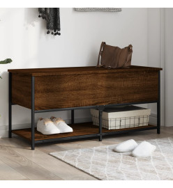 Banc de rangement chêne marron 100x42,5x47 cm bois d'ingénierie