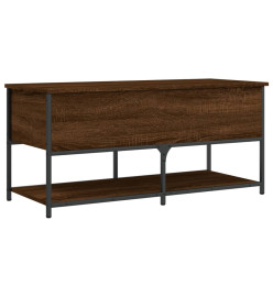 Banc de rangement chêne marron 100x42,5x47 cm bois d'ingénierie