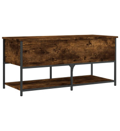 Banc de rangement chêne fumé 100x42,5x47 cm bois d'ingénierie