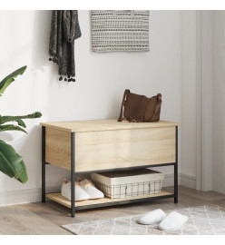 Banc de rangement chêne sonoma 70x42,5x47 cm bois d'ingénierie