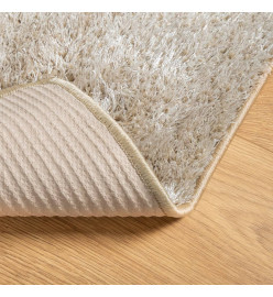 Tapis ISTAN à poils longs aspect brillant beige 160x230 cm