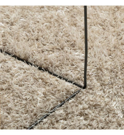 Tapis ISTAN à poils longs aspect brillant beige Ø 200 cm